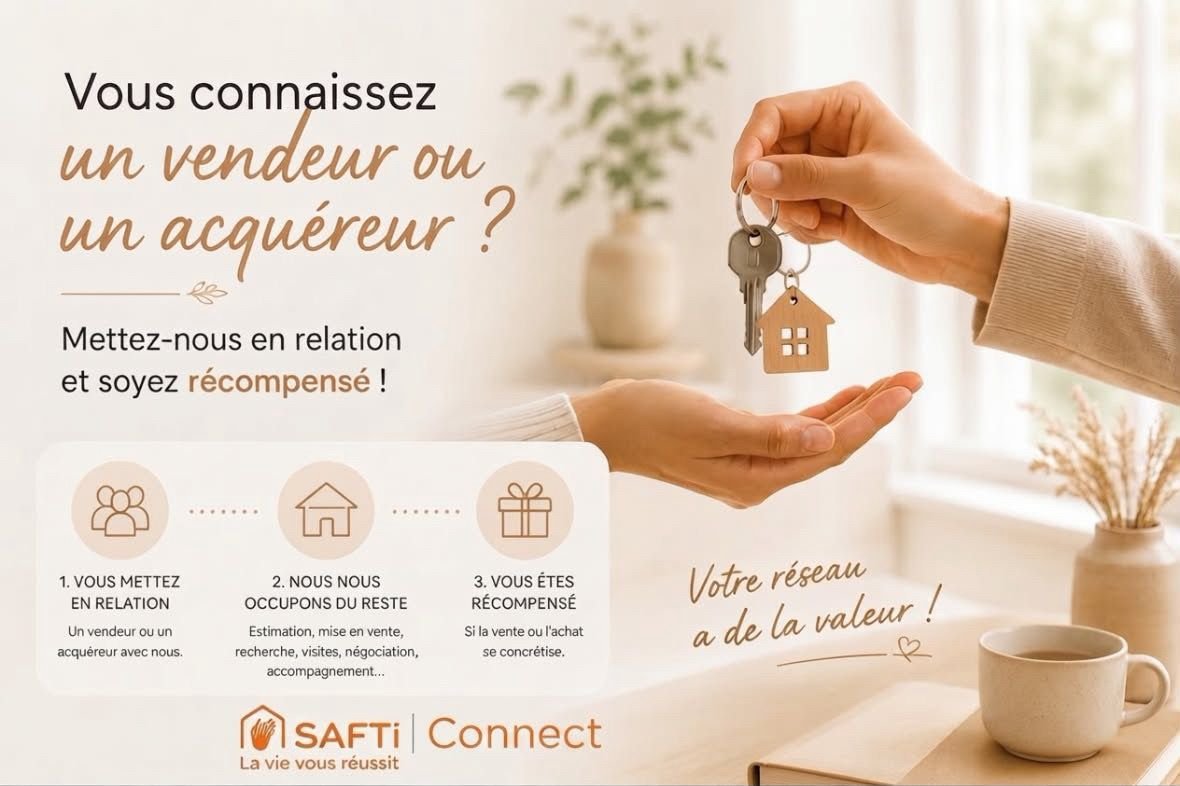 Vous connaissez un vendeur ou un acquéreur ? Mettez-nous en relation et soyez récompensé — SAFTI Connect